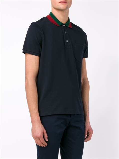 navy blue Gucci shirt